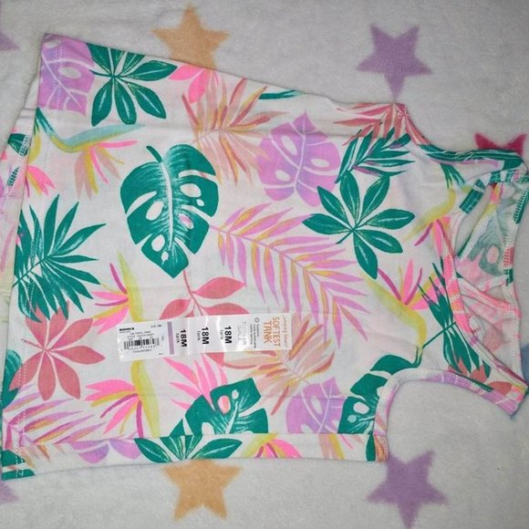 baby/toddler girl , tropical print tanktop shirt, 18 month, K-210 - Picture 1 of 1